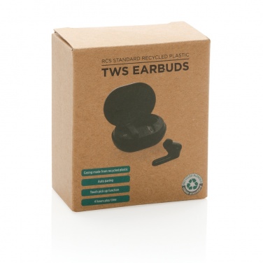 Logotrade promotional product picture of: RCS standard recycled plastic TWS earbuds
