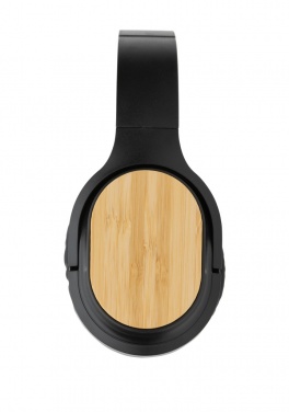 Logotrade promotional gift picture of: RCS and bamboo Elite Foldable wireless headphone
