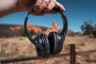 Logo trade promotional products picture of: RCS recycled plastic Elite Foldable wireless headphone