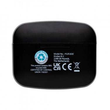 Logotrade business gift image of: RCS recycled plastic Swiss Peak ANC TWS earbuds