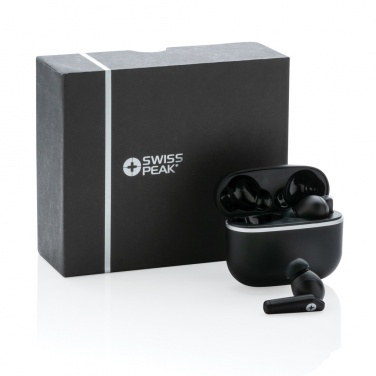 Logo trade advertising product photo of: RCS recycled plastic Swiss Peak TWS earbuds 2.0