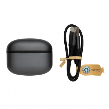 Logo trade advertising products image of: Terra RCS recycled aluminium wireless earbuds