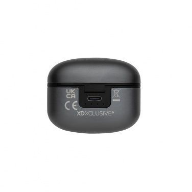 Logo trade promotional giveaways picture of: Terra RCS recycled aluminium wireless earbuds