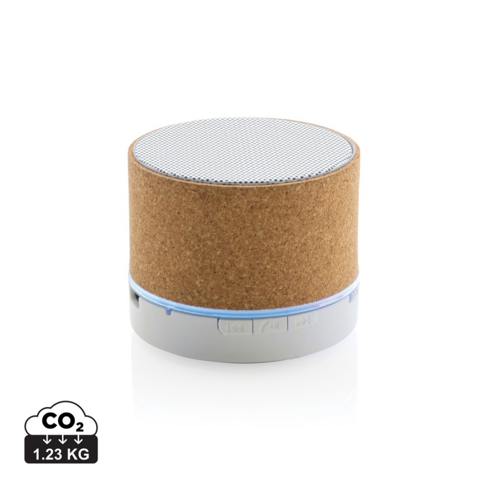 Logo trade promotional giveaways image of: Cork 3W wireless speaker