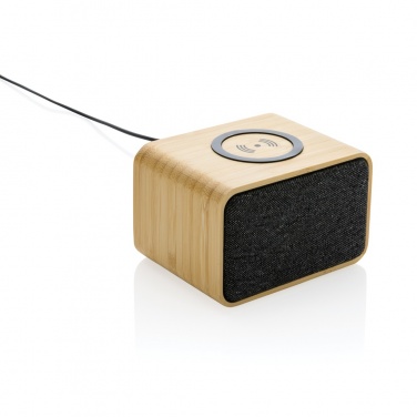 Logotrade advertising product picture of: RCS Rplastic 3W speaker with bamboo 5W wireless