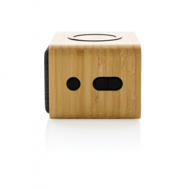 Logo trade promotional item photo of: RCS Rplastic 3W speaker with bamboo 5W wireless