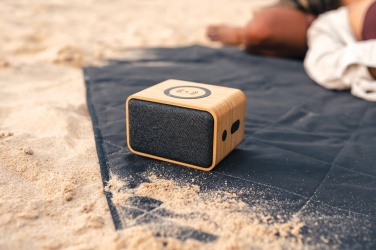 Logotrade promotional merchandise image of: RCS Rplastic 3W speaker with bamboo 5W wireless