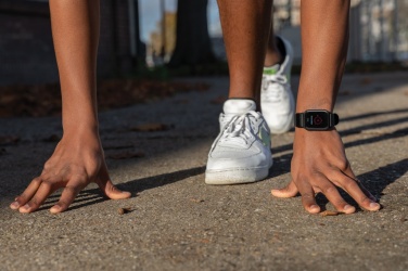 Logo trade promotional giveaway photo of: RCS recycled TPU  activity watch 1.47'' screen with HR