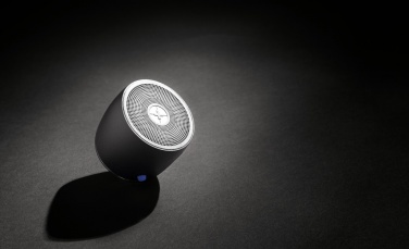 Logo trade corporate gift photo of: Swiss Peak RCS recycled aluminum 3W bass speaker