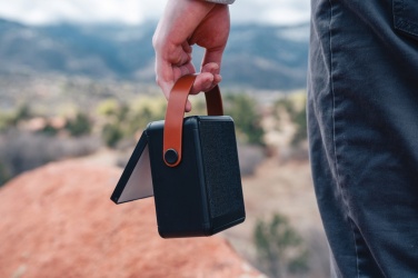 Logo trade promotional gifts picture of: Skywave RCS recycled plastic solar speaker 12W