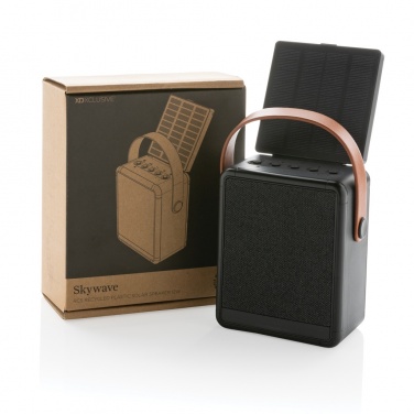 Logo trade business gift photo of: Skywave RCS recycled plastic solar speaker 12W