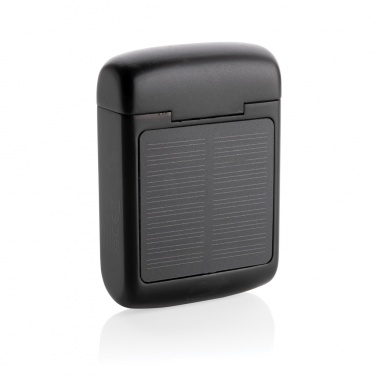 Logotrade promotional gift image of: Skywave RCS recycled plastic solar earbuds