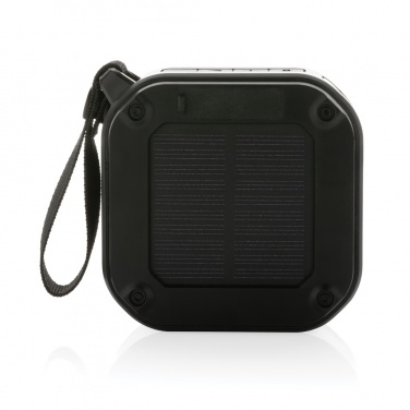 Logo trade business gifts image of: 3W RCS recycled plastic wireless sunwave solar speaker