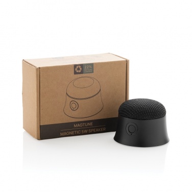 Logo trade corporate gifts image of: Magtune RCS recycled plastic magnetic 5W speaker
