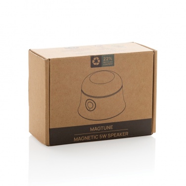 Logo trade corporate gift photo of: Magtune RCS recycled plastic magnetic 5W speaker