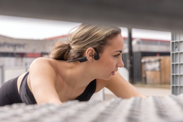 Logo trade promotional product photo of: Urban Vitamin Glendale RCS rplastic air conductive headphone