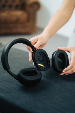 Logo trade promotional gifts image of: Irvine RCS recycled and repairable ANC wireless headphone