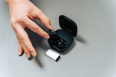 Logotrade corporate gift image of: Lakewood RCS recycled and repairable wireless earbuds