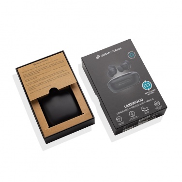 Logo trade promotional products image of: Lakewood RCS recycled and repairable wireless earbuds