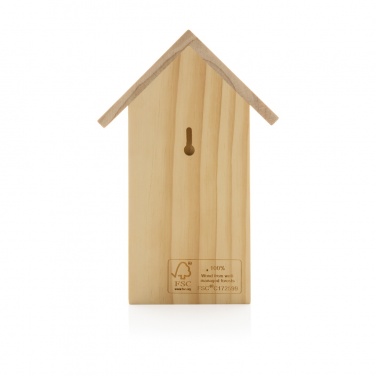 Logo trade business gift photo of: Wooden birdhouse