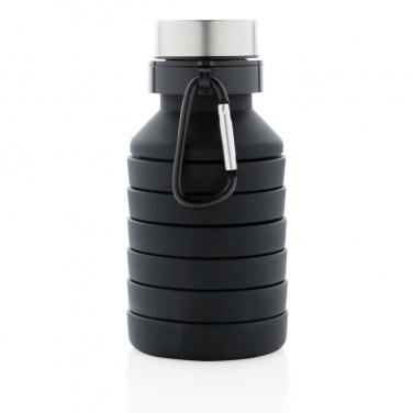 Logotrade promotional gift picture of: Leakproof collapsible silicone bottle with lid