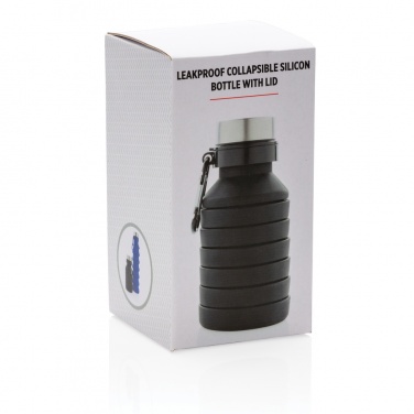 Logotrade corporate gift image of: Leakproof collapsible silicone bottle with lid