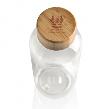 Logo trade corporate gifts image of: RCS RPET bottle with bamboo lid