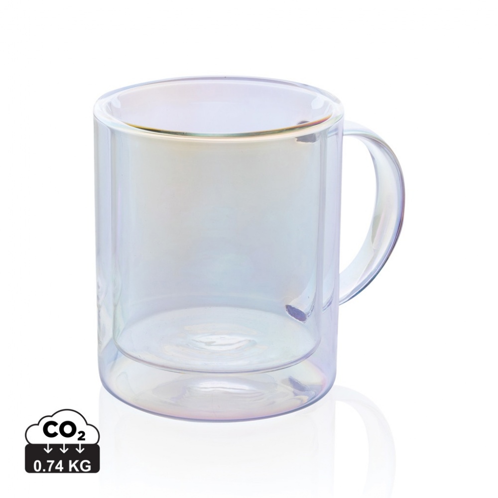 Logotrade corporate gifts photo of: Deluxe double wall electroplated glass mug