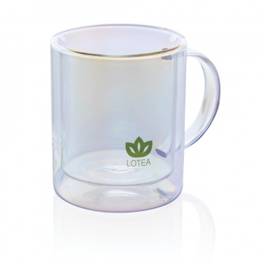 Logotrade promotional products photo of: Deluxe double wall electroplated glass mug