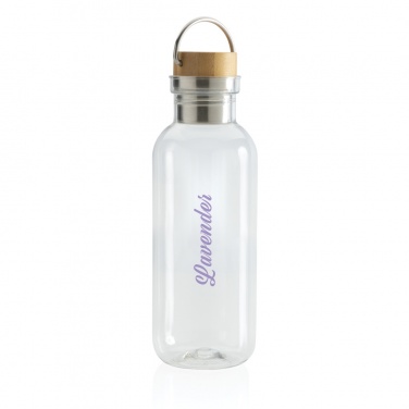 Logo trade promotional item photo of: RCS RPET bottle with bamboo lid and handle