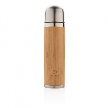 Logo trade promotional gifts image of: Bamboo vacuum travel flask