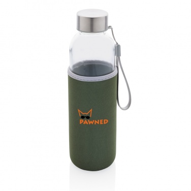 Logo trade advertising products image of: Glass bottle with neoprene sleeve