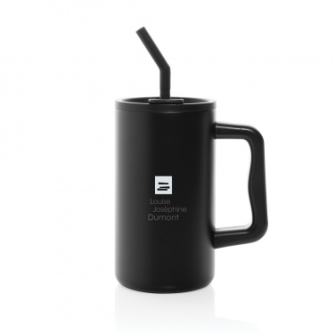 Logo trade promotional giveaways image of: Cube RCS certified recycled steel mug 800ml