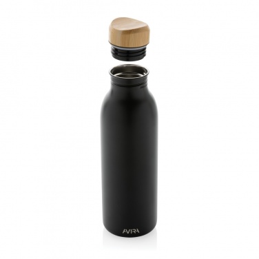 Logo trade promotional merchandise photo of: Avira Alcor RCS Re-steel single wall water bottle 600 ML