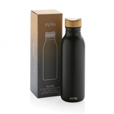 Logo trade corporate gift photo of: Avira Alcor RCS Re-steel single wall water bottle 600 ML