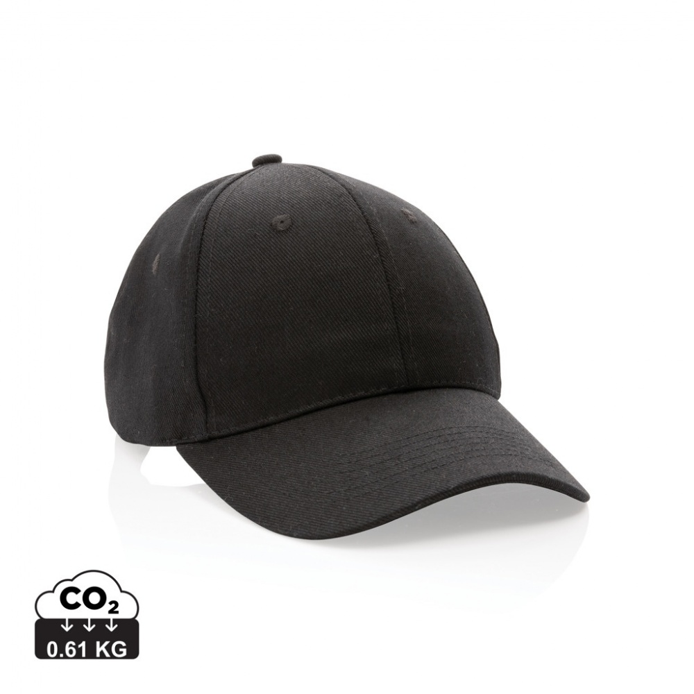 Logo trade advertising products picture of: Impact 6 panel 280gr Recycled cotton cap with AWARE™ tracer