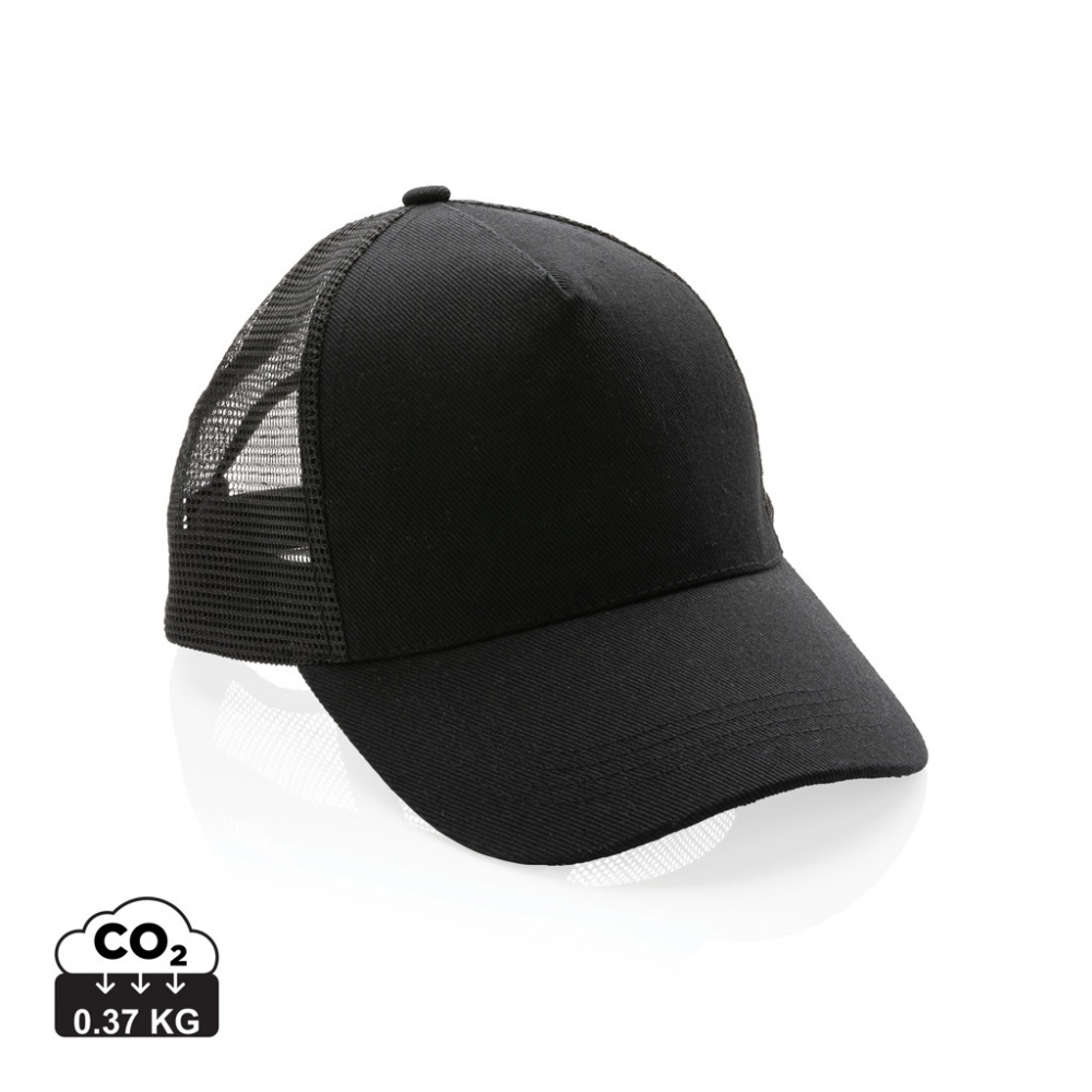 Logotrade promotional gift image of: Impact AWARE™ Brushed rcotton 5 panel trucker cap 190gr