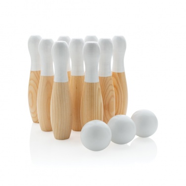 Logo trade advertising products picture of: Wooden skittles set