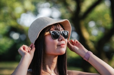 Logotrade promotional gift image of: Bamboo and RCS recycled plastic sunglasses