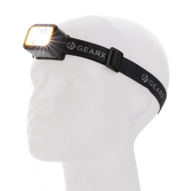 Logo trade promotional products image of: Gear X RCS rPlastic heavy duty head torch