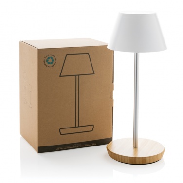 Logotrade promotional giveaway image of: Pure Glow RCS usb-rechargeable recycled plastic table lamp