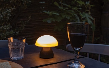 Logotrade promotional item image of: Luming RCS recycled plastic USB re-chargeable table lamp