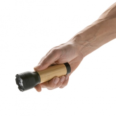 Logotrade promotional merchandise picture of: Lucid 3W RCS certified recycled plastic & bamboo torch