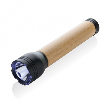 Logo trade promotional products picture of: Lucid 5W RCS certified recycled plastic & bamboo torch