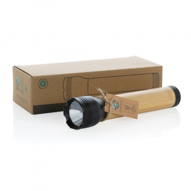 Logo trade promotional products picture of: Lucid 5W RCS certified recycled plastic & bamboo torch