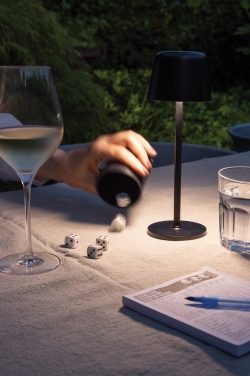 Logotrade business gift image of: Zenic RCS recycled plastic USB re-chargable table lamp