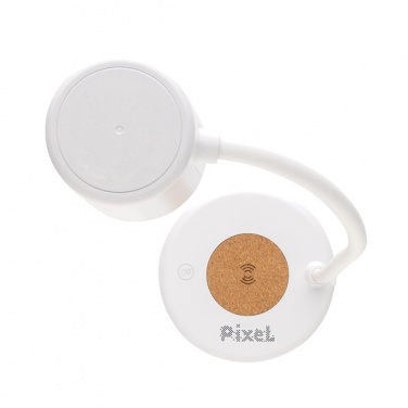 Logo trade corporate gift photo of: Zenara RCS recycled plastic and cork 15W wireless desk lamp