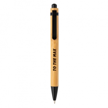 Logo trade promotional items image of: Bamboo pen