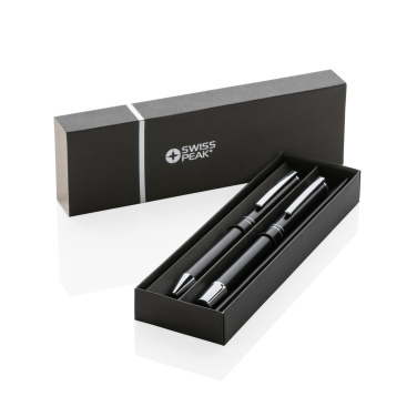 Logo trade corporate gift photo of: Swiss Peak Cedar RCS certified recycled aluminum pen set