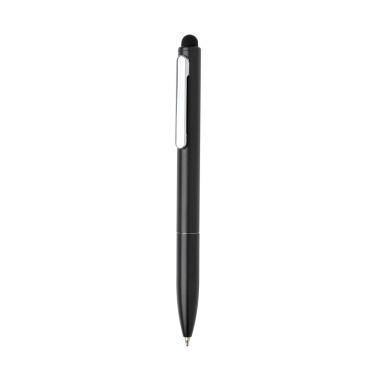 Logotrade corporate gift image of: Kymi RCS certified recycled aluminium pen with stylus
